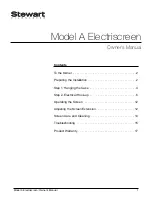 Preview for 3 page of Stewart Filmscreen Corp A Electriscreen Owner'S Manual