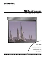 Stewart Filmscreen Corp AB Electriscree Owner'S Manual preview