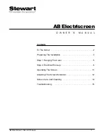 Preview for 3 page of Stewart Filmscreen Corp AB Electriscree Owner'S Manual