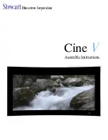 Stewart Filmscreen Corp Cine V Assembly Instructions Manual preview