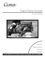 Stewart Filmscreen Corp Fixed Frame Screen Owner'S Manual preview