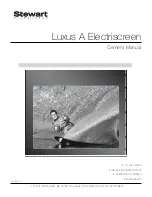 Preview for 1 page of Stewart Filmscreen Corp Luxus A Electriscreen Owner'S Manual