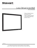 Preview for 1 page of Stewart Filmscreen Corp Luxus Deluxe ScreenWall Owner'S Manual