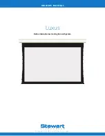 Stewart Filmscreen Corp Luxus Owner'S Manual preview