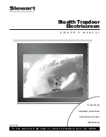 Stewart Filmscreen Corp Stealth Trapdoor Electriscreen Owner'S Manual preview