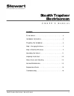 Предварительный просмотр 3 страницы Stewart Filmscreen Corp Stealth Trapdoor Electriscreen Owner'S Manual