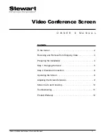 Preview for 3 page of Stewart Filmscreen Corp VCS-1007 Owner'S Manual