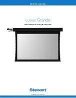 Preview for 1 page of Stewart Filmscreen Luxus Grande S6 Owner'S Manual