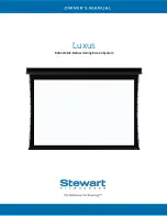 Preview for 1 page of Stewart Filmscreen Luxus Owner'S Manual