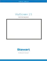 Preview for 1 page of Stewart Filmscreen WallScreen 2.5 Owner'S Manual