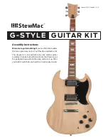 StewMac G-STYLE GUITAR KIT Assembly Instructions Manual предпросмотр