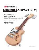 StewMac Mini-LP Guitar Kit Assembly Instructions Manual preview