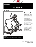 STI CLIMBER PR-8623 Owner'S Manual предпросмотр