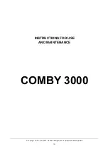 Предварительный просмотр 1 страницы STI COMBY 3000 Instructions For Use And Maintenance Manual