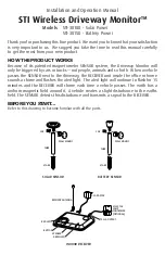 Preview for 1 page of STI Wireless Driveway Monitor STI-30100 Installation And Operation Manual