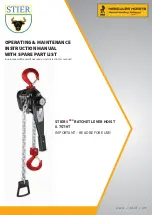 STIER SPRO 0.75T-9T Operating & Maintenance Instruction Manual preview