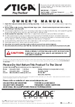 Preview for 1 page of Stiga T8580F Owner'S Manual