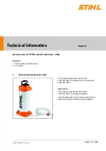 Preview for 1 page of Stihl 4223 670 6001 Technical Information