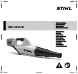 Preview for 1 page of Stihl BGA 85 Instruction Manual