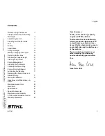 Preview for 3 page of Stihl BT 121 Instruction Manual