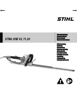 Preview for 1 page of Stihl HSE 61 Instruction Manual