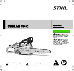 Предварительный просмотр 1 страницы Stihl MS 194 C Instruction Manual