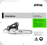 Предварительный просмотр 1 страницы Stihl MS 260 Instruction Manual