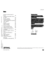 Preview for 157 page of Stihl SE 122 Instruction Manual