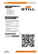 Preview for 3 page of Still 0301 Original Instructions Manual