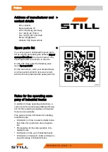 Preview for 3 page of Still LXT 120 Original Instructions Manual