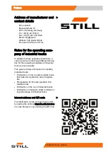 Preview for 3 page of Still RCD25 Original Instructions Manual