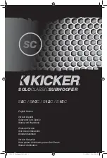 Stillwater Designs KICKER SOLOCLASSICSUBWOOFER Owner'S Manual preview