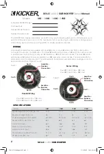 Preview for 2 page of Stillwater Designs KICKER SOLOCLASSICSUBWOOFER Owner'S Manual