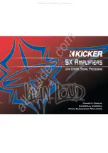 Предварительный просмотр 1 страницы Stillwater Designs Kicker SX Series Owner'S Manual