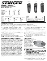 Preview for 1 page of Stinger BK110 Owner'S Manual