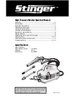 Stinger High Pressure Washer Operator'S Manual предпросмотр