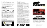 Preview for 2 page of Stinger POWER SPP950 Owners Manual Instructions