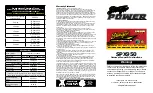 Предварительный просмотр 2 страницы Stinger POWER SPX950 Owners Manual Instructions