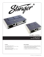 Preview for 1 page of Stinger SPX350X2 Owner'S Manual