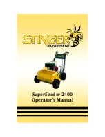 Preview for 1 page of Stinger SuperSeeder 2400 Operator'S Manual