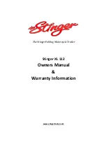 Предварительный просмотр 1 страницы Stinger XL 112 Owner'S Manual & Warranty