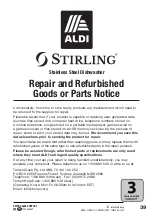 Preview for 39 page of Stirling STR-DWSS12 Instruction Manual