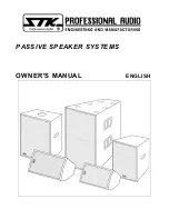 Preview for 1 page of STK Professional Audio PASSIVE SPEAKER SYSTEMS Owner'S Manual