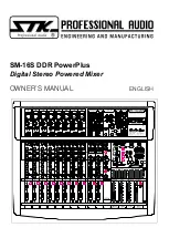 Preview for 1 page of STK Professional Audio SM-16S DDR PowerPlus Owner'S Manual