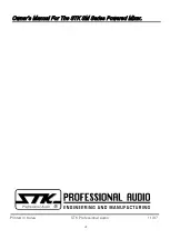 Preview for 24 page of STK Professional Audio SM-16S DDR PowerPlus Owner'S Manual