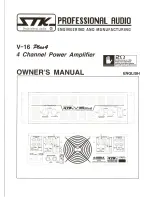 STK Professional Audio V-16 Plus 4 Owner'S Manual предпросмотр