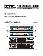 STK Professional Audio VP-120D Owner'S Manual preview