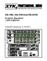 STK Professional Audio VQ-15N Owner'S Manual предпросмотр