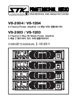 STK Professional Audio VS-1203 Owner'S Manual preview