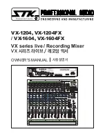 STK Professional Audio VX series Owner'S Manual предпросмотр